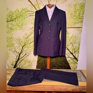 Calvin Klein women’s pinstriped suit.